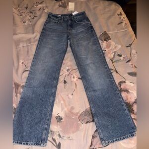 Zara Women's Wide Leg Jeans in Denim Blue